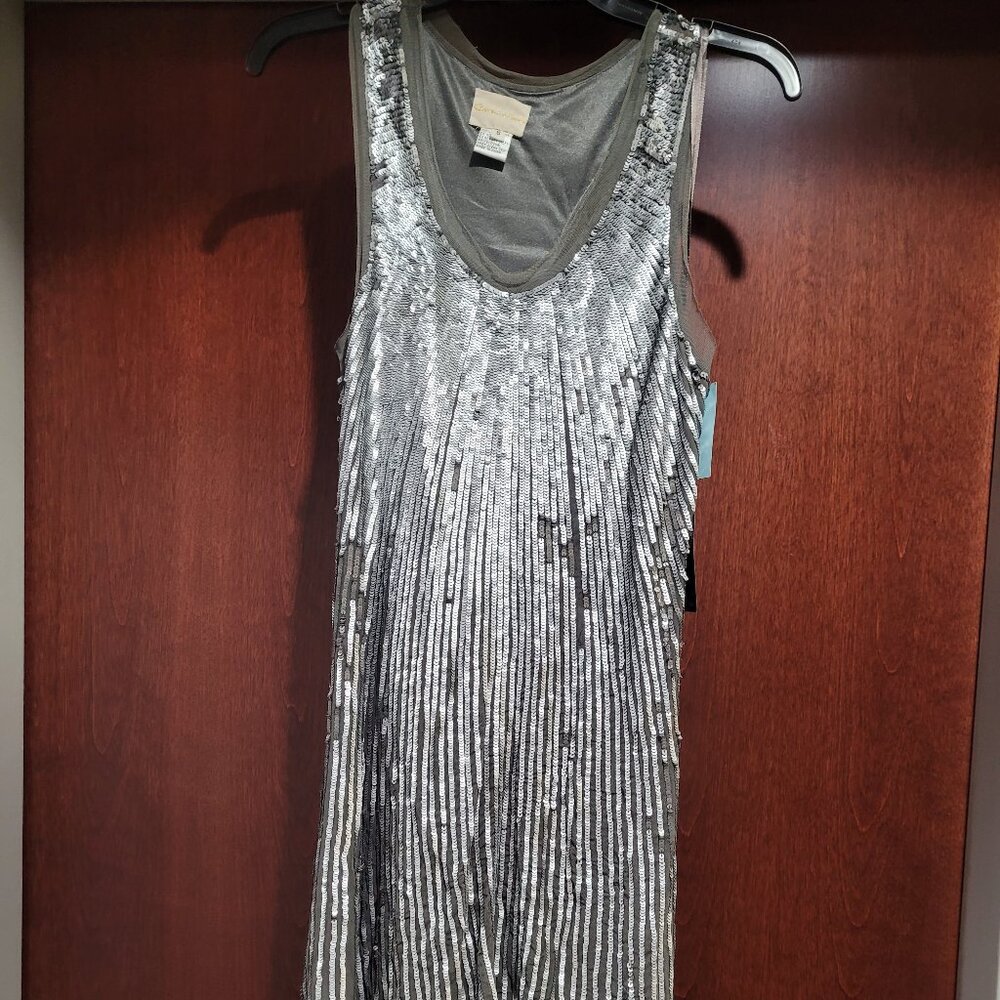 Cassandra Stone by Mac Duggal 63005 Silver Size 8 Short/Cocktail Dress